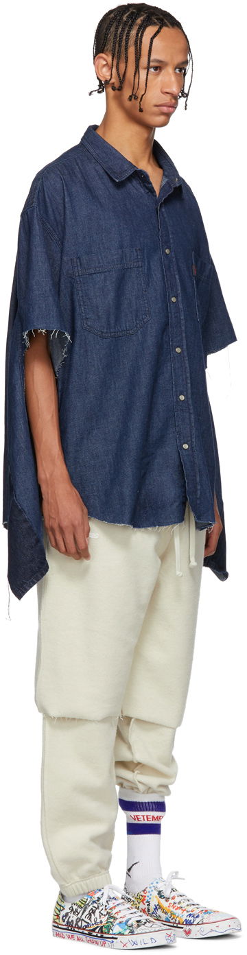 Skjorte VETEMENTS Levi's Edition Oversized Denim Shirt Mørkeblå | WAH19SH101, 1