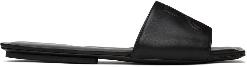 Sneakers og sko Courrèges 'AC' Leather Slide Sandals Sort | 124SSD003CR0052, 0
