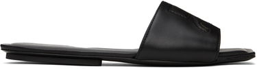 Sneakers og sko Courrèges 'AC' Leather Slide Sandals Sort | 124SSD003CR0052, 0