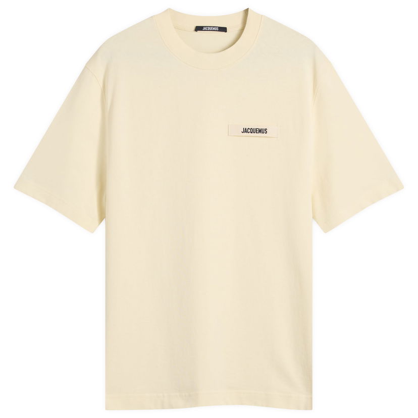 T-shirt Jacquemus Jacquemus Grosgrain Logo T-Shirt, Size Large Gul | 25HTSM00133AJ00226-150