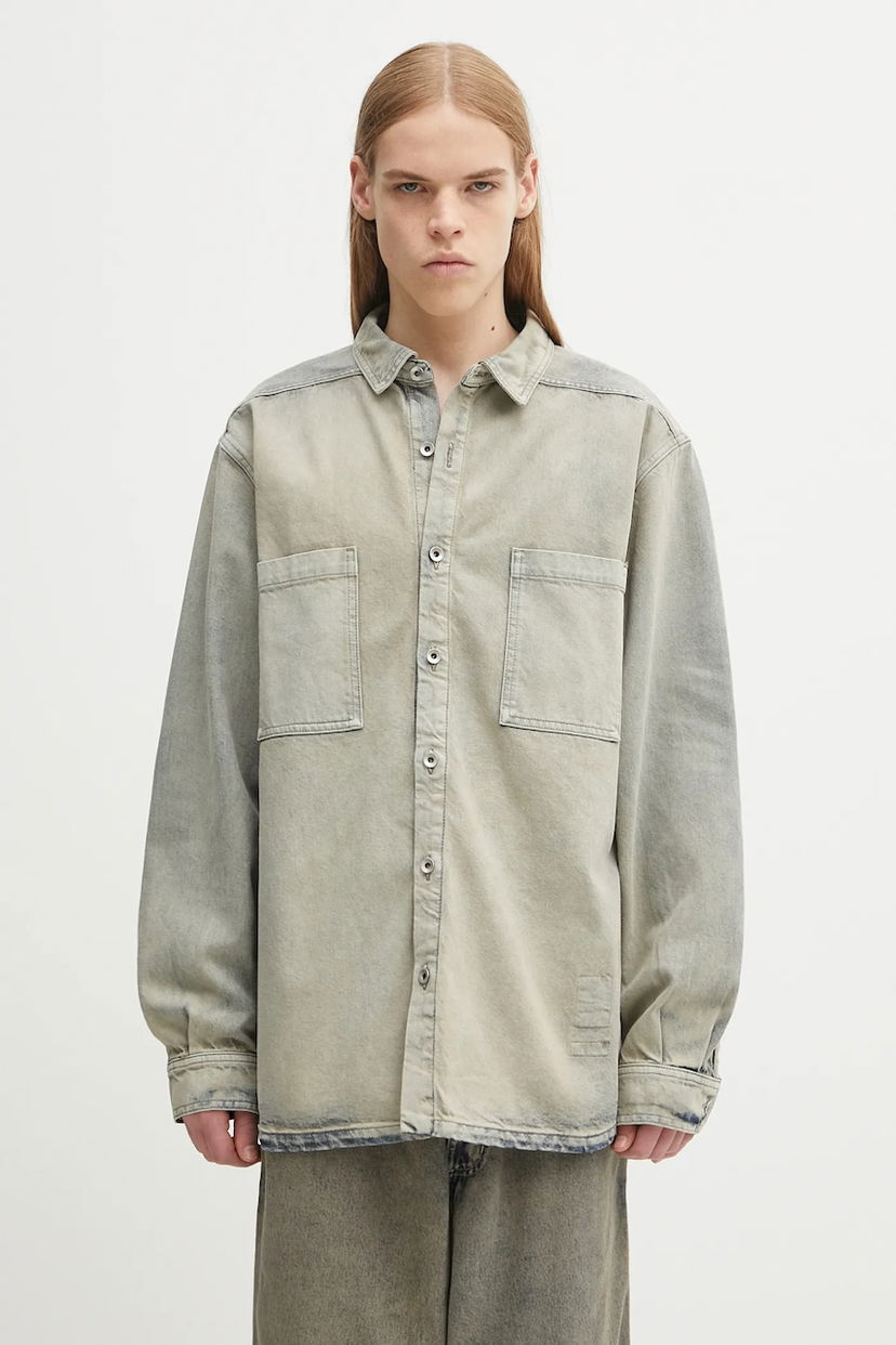 Skjorte Rick Owens Rick Owens DRKSHDW Jumbo Relaxed Fit Outershirt Grå | DU02E7769.DMP