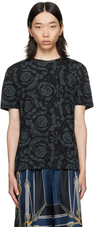 T-shirt Versace Barocco Print T-Shirt Sort | 1000959_1A11188, 0