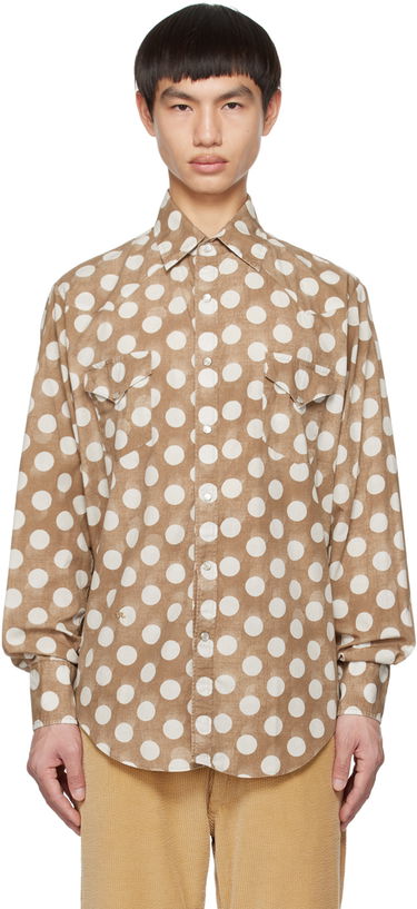 Skjorte ERL ERL Polka Dot Long Sleeve Shirt Brun | ERL06B012, 0