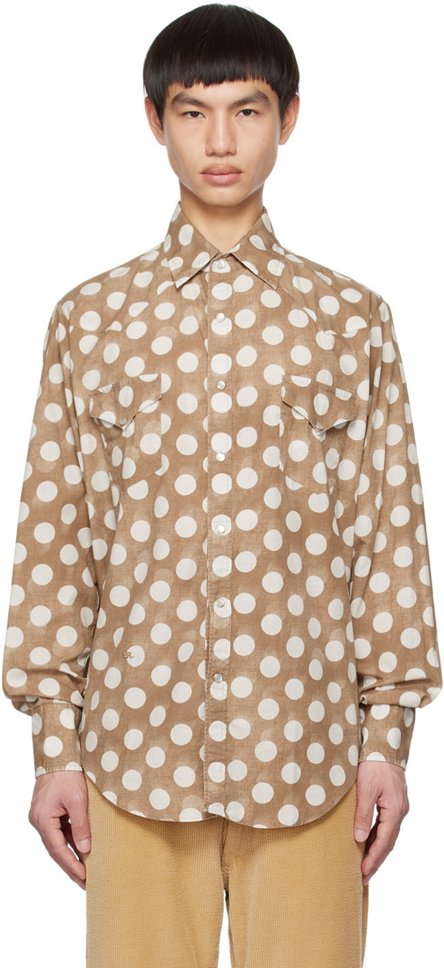 Skjorte ERL ERL Polka Dot Long Sleeve Shirt Brun | ERL06B012