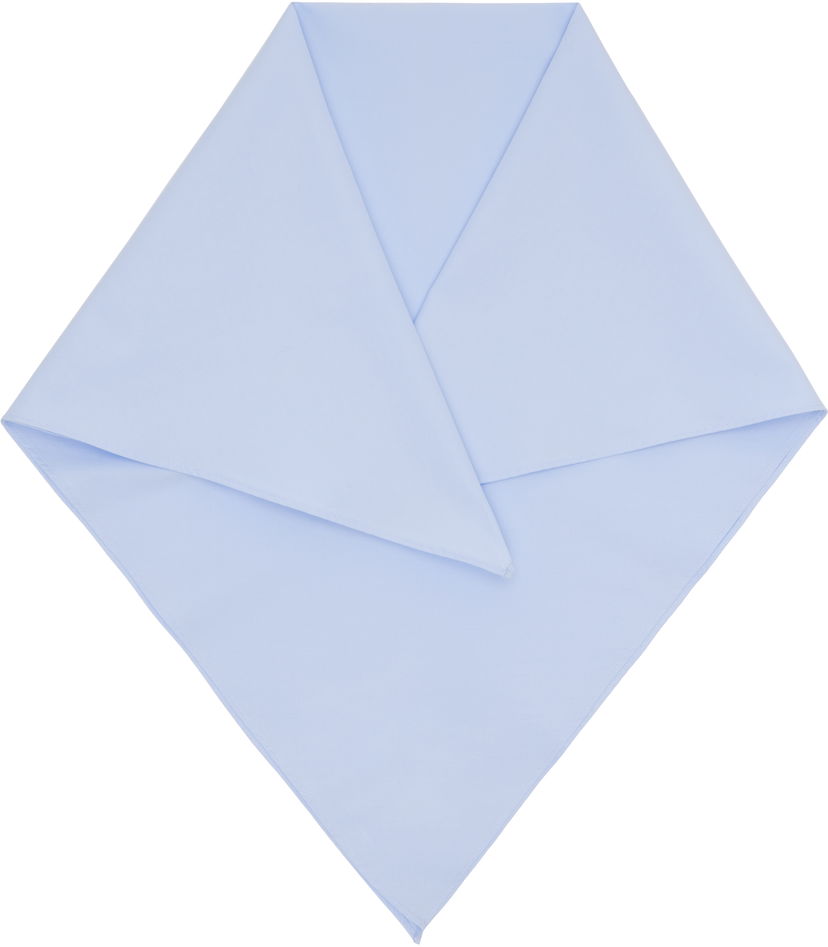 Tørklæde Dries Van Noten Dries Van Noten Solid Cotton Bandana Blå | 252-021307-2295