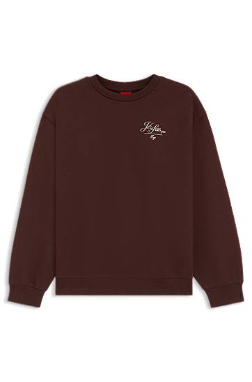 Sweatshirt BOSS Terry Sweatshirt with Graphic Print Brun | 50545633, 0