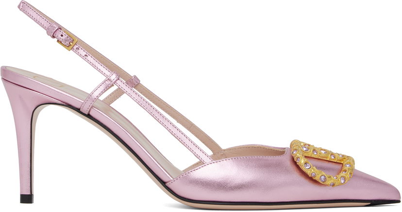Sneakers og sko Valentino Valentino Garavani VLogo Signature Slingback Heels Lyserød | 6W2S0R01LUY