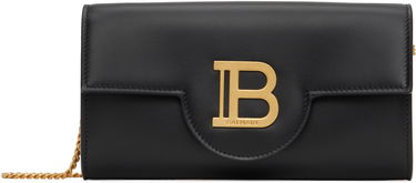 Tegnebog Balmain Balmain B-Buzz Leather Wallet on Chain Sort | DN1ON197LAVE, 0