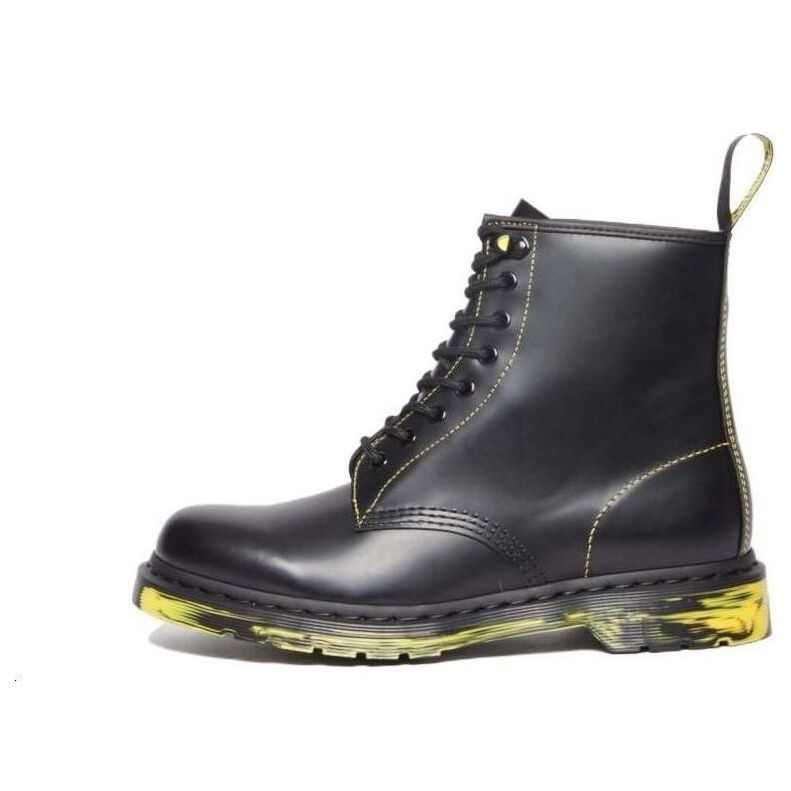 Sneakers og sko Dr. Martens Marbled Sole Smooth Leather Lace Up Boots Sort | 31158001, 0