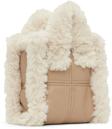 Mulepose STAND STUDIO Stand Studio Lizzie Shearling Tote Bag Beige | 61776-9590, 1