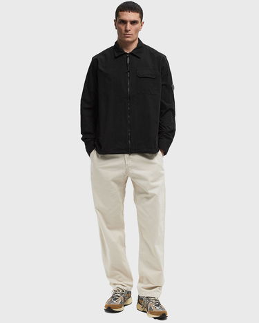 Skjorte C.P. Company C.P. Company Gabardine Full Zip Overshirt Sort | 18CMOS124A110143G-999, 1