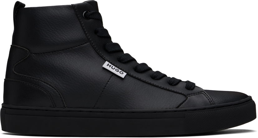 Tøj BOSS Hugo Grained Faux-Leather High-Top Sort | 50536984