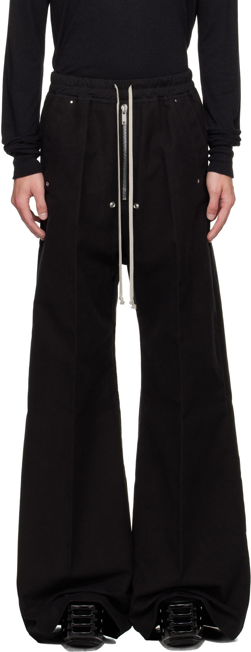 Bukser Rick Owens Rick Owens Concordians Wide Bela Trousers Sort | RU02E1366 TB