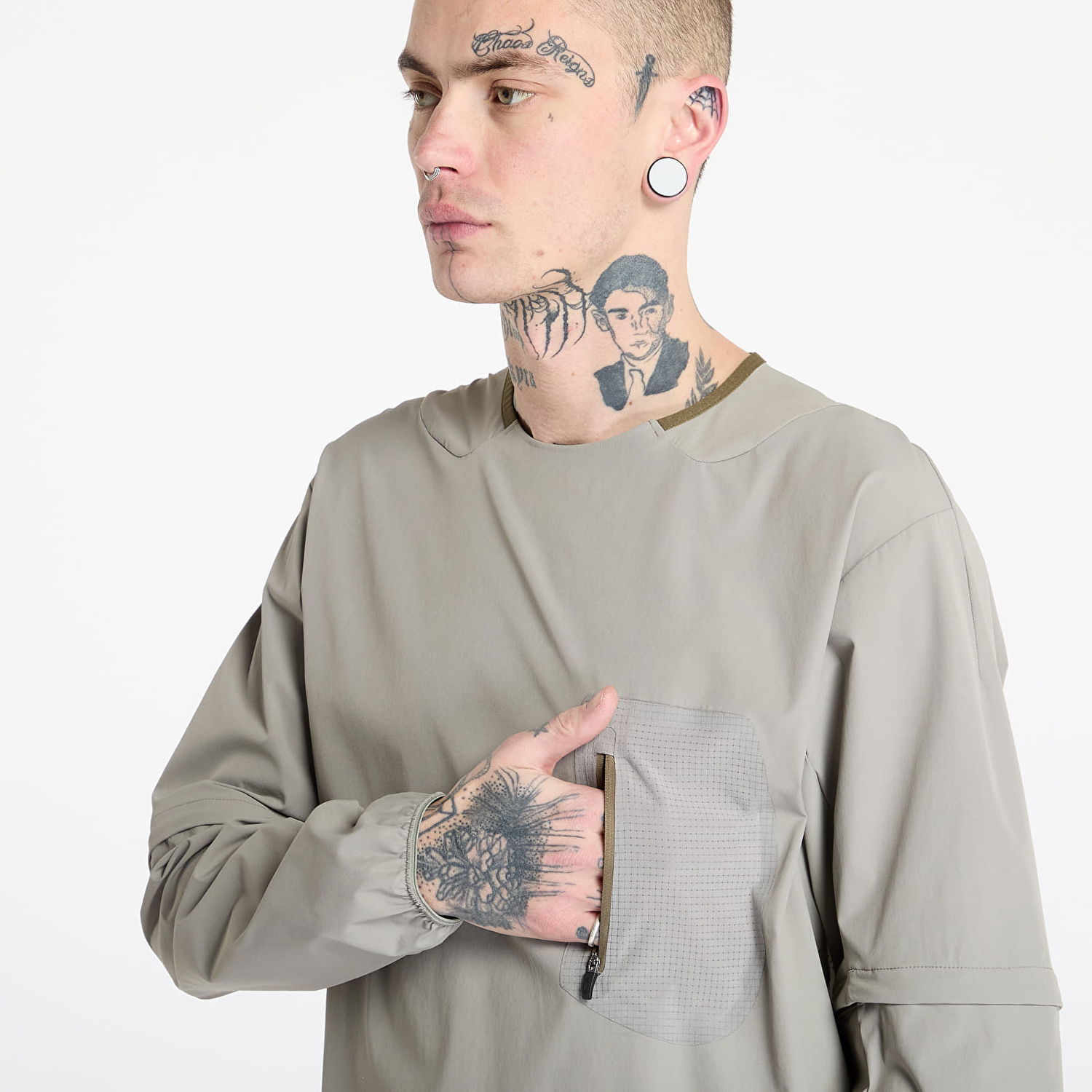 Sweater OAKLEY Oakley Latitude Flight Convert Shell Tee Grå | FOA406827-7C9, 1