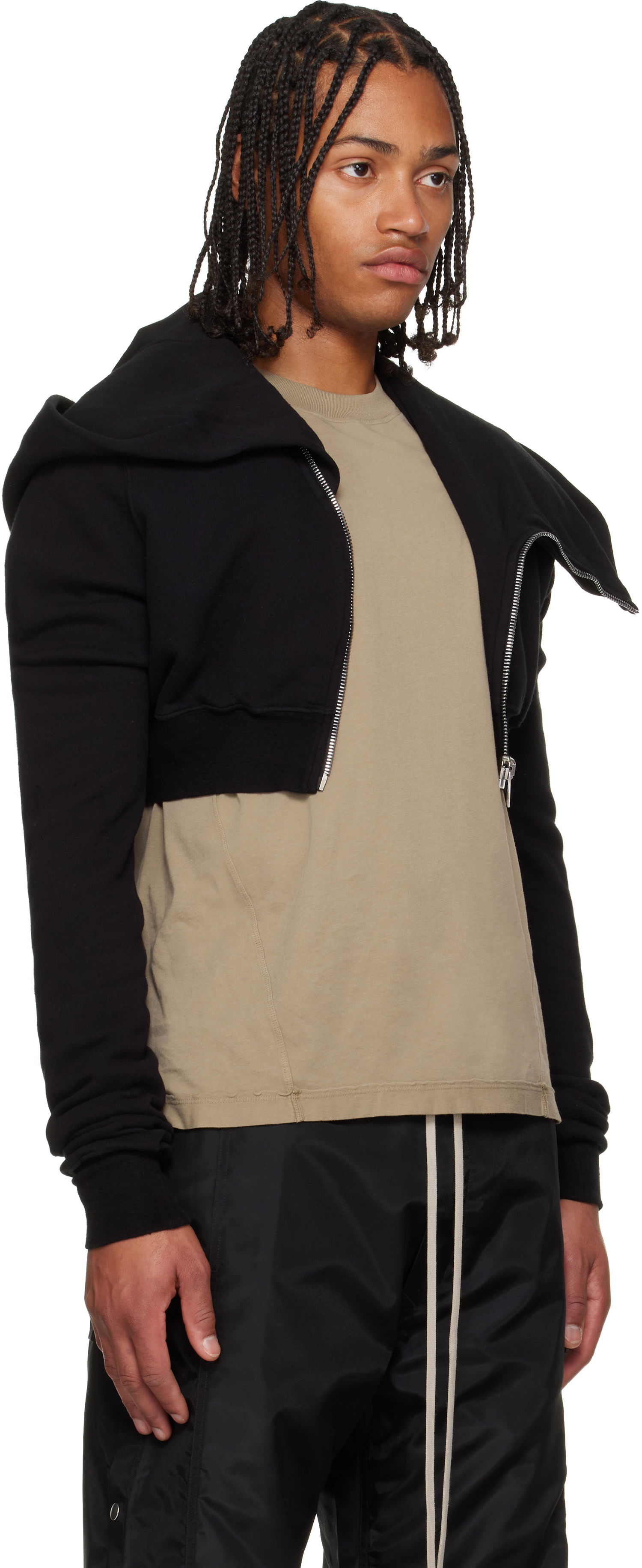 Sweatshirt Rick Owens Concordians Micro Mountain Hoodie Sort | DU02E7284 FSL, 1