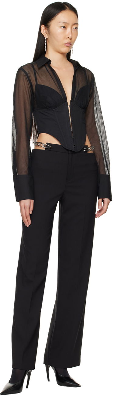 Bukser Dion Lee Chain Link Detail Trousers Sort | C2181PS24, 3