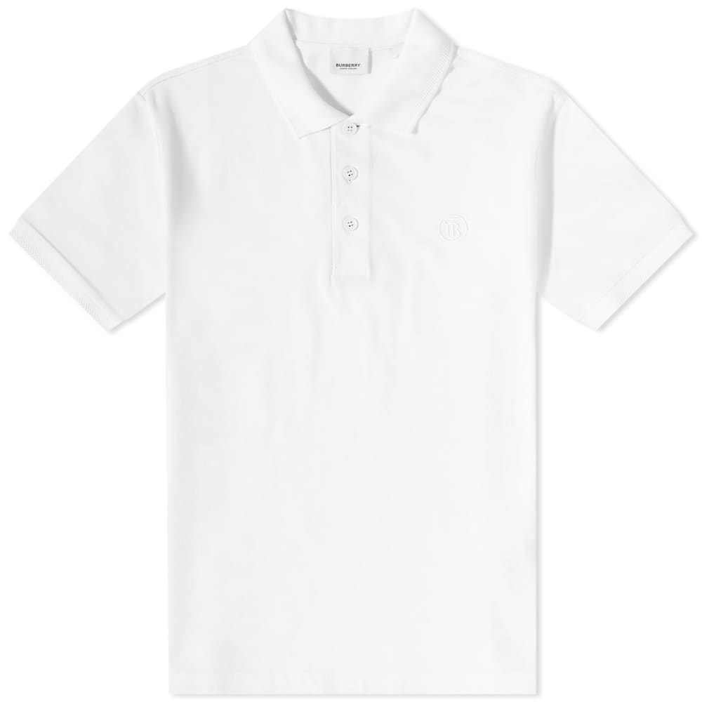 Polo skjorte Burberry Eddie TB Circle Logo Polo Shirt Hvid | 8055229-128261-A1464, 0