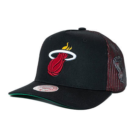 Kasket Mitchell & Ness Mitchell & Ness NBA Tremor Trucker Snapback Hat Miami Heat Sort | HT11505-MHEBLCK