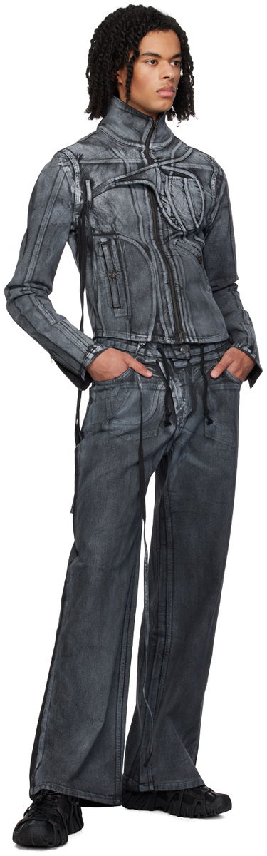 Jakke Ottolinger Ottolinger Fitted Denim Jacket Grå | 1703312, 3