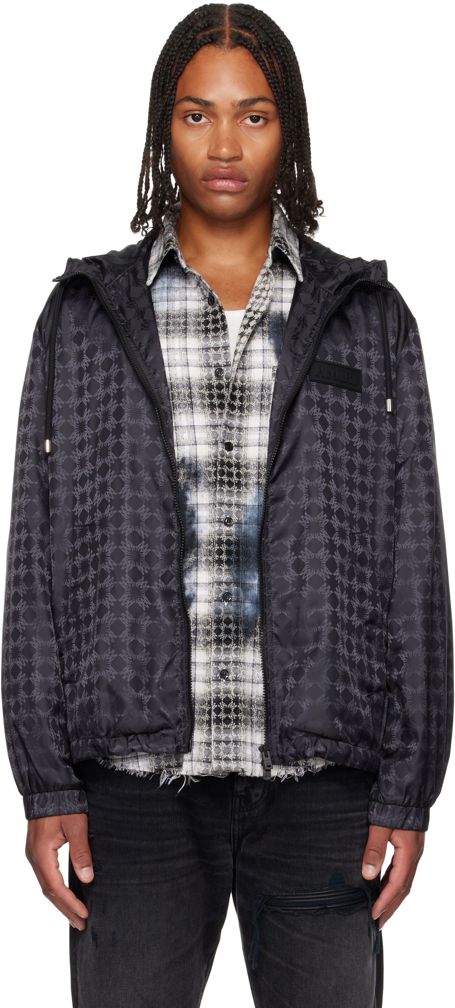 Vindjakke AMIRI AMIRI MA Quad Windbreaker Jacket Sort | AMOULW1039, 0