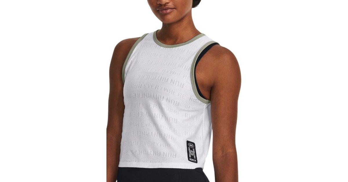 Tanktop Under Armour Run Everywhere Hvid | 1381844-100, 1