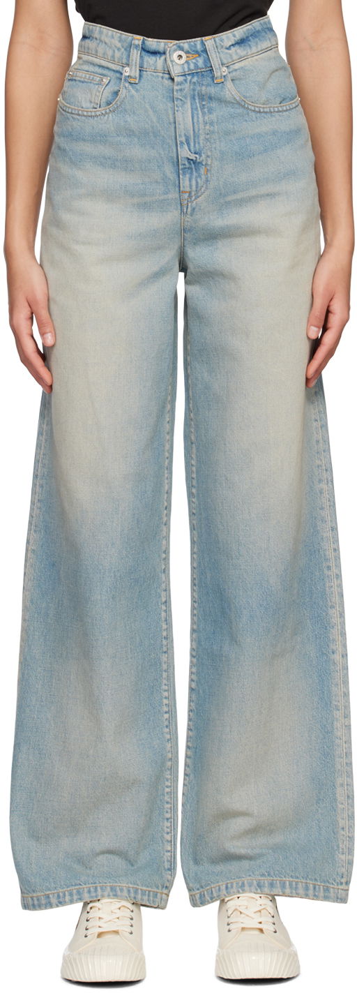 Jeans KENZO Paris Bleached Jeans Blå | FD52DP2126B3, 0