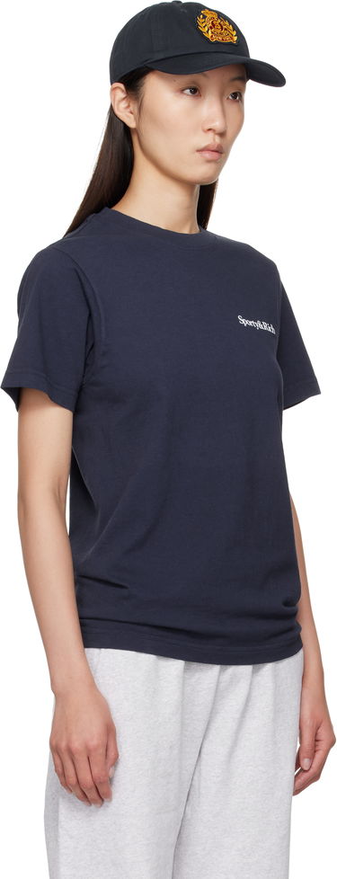 T-shirt Sporty & Rich Sporty & Rich 'Health is Wealth' Tee Mørkeblå | TO043602006BL106, 1