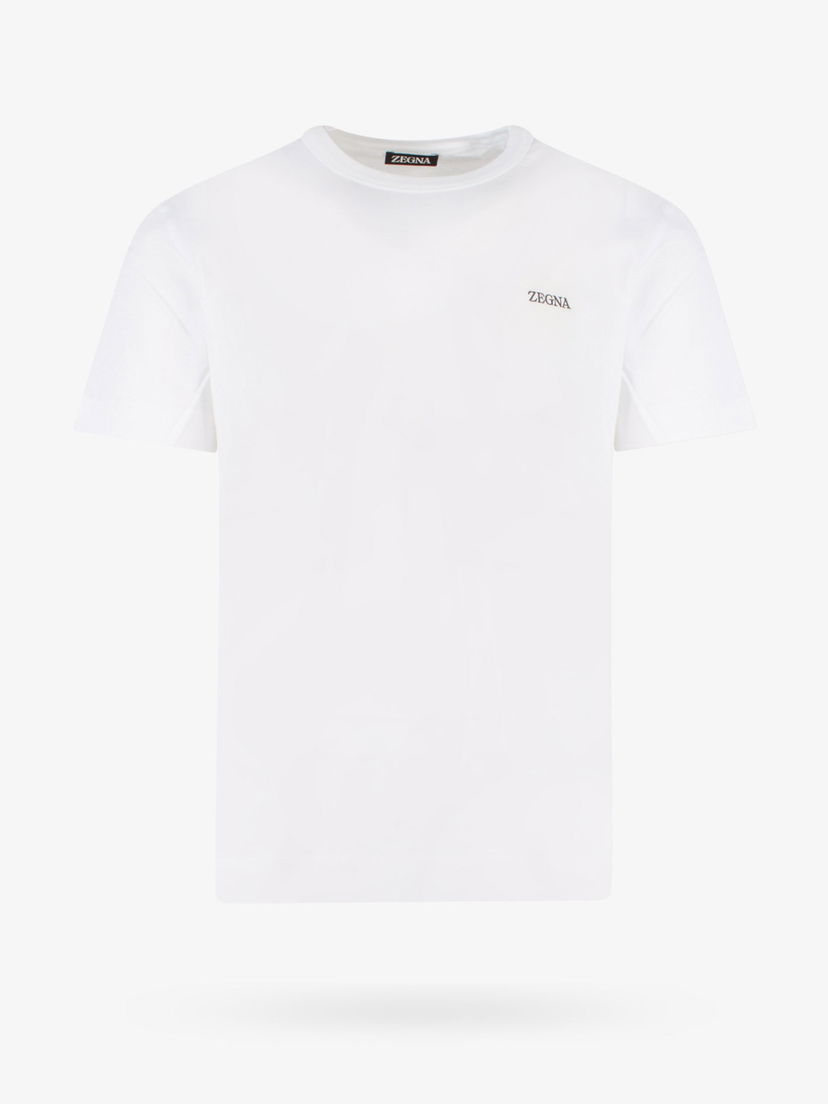 T-shirt ZEGNA Men's White Crew Neck T-Shirt Hvid | E7360A5B760N00