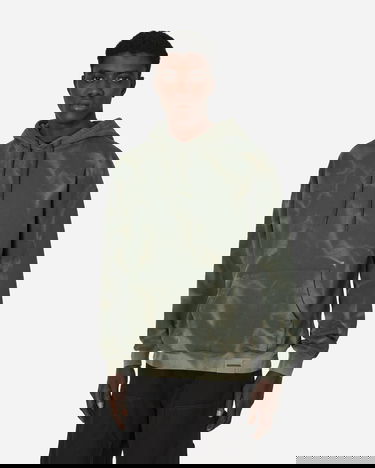 Sweatshirt Neighborhood Tie-Dye Hooded Sweatshirt Olive Drab Grøn | 241FPNH-CSM10 OD, 1