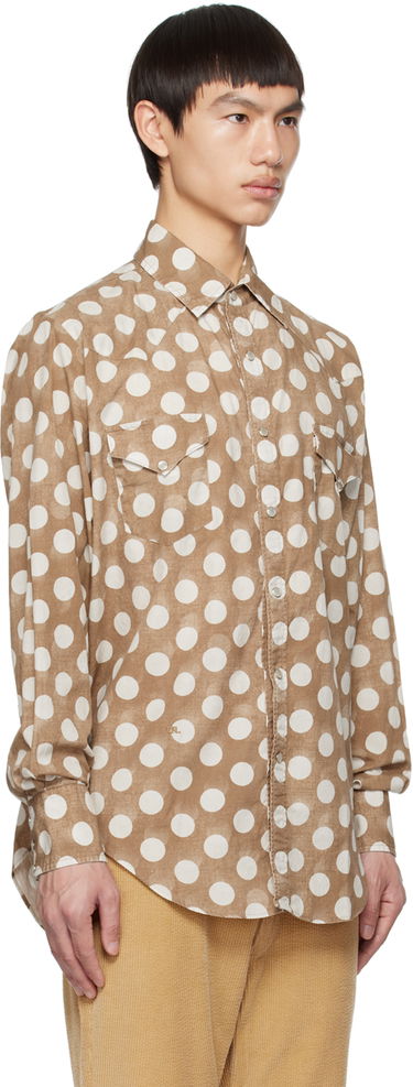 Skjorte ERL ERL Polka Dot Long Sleeve Shirt Brun | ERL06B012, 1