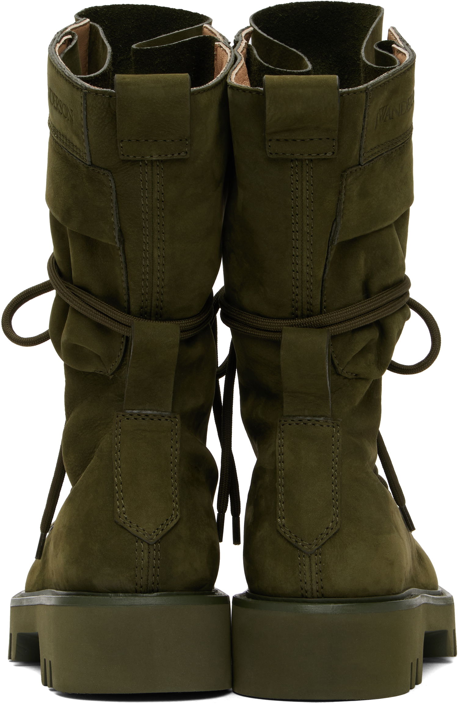 Sneakers og sko JW Anderson JW Anderson Combat Leather Boots Grøn | BT0099-LA0258, 1