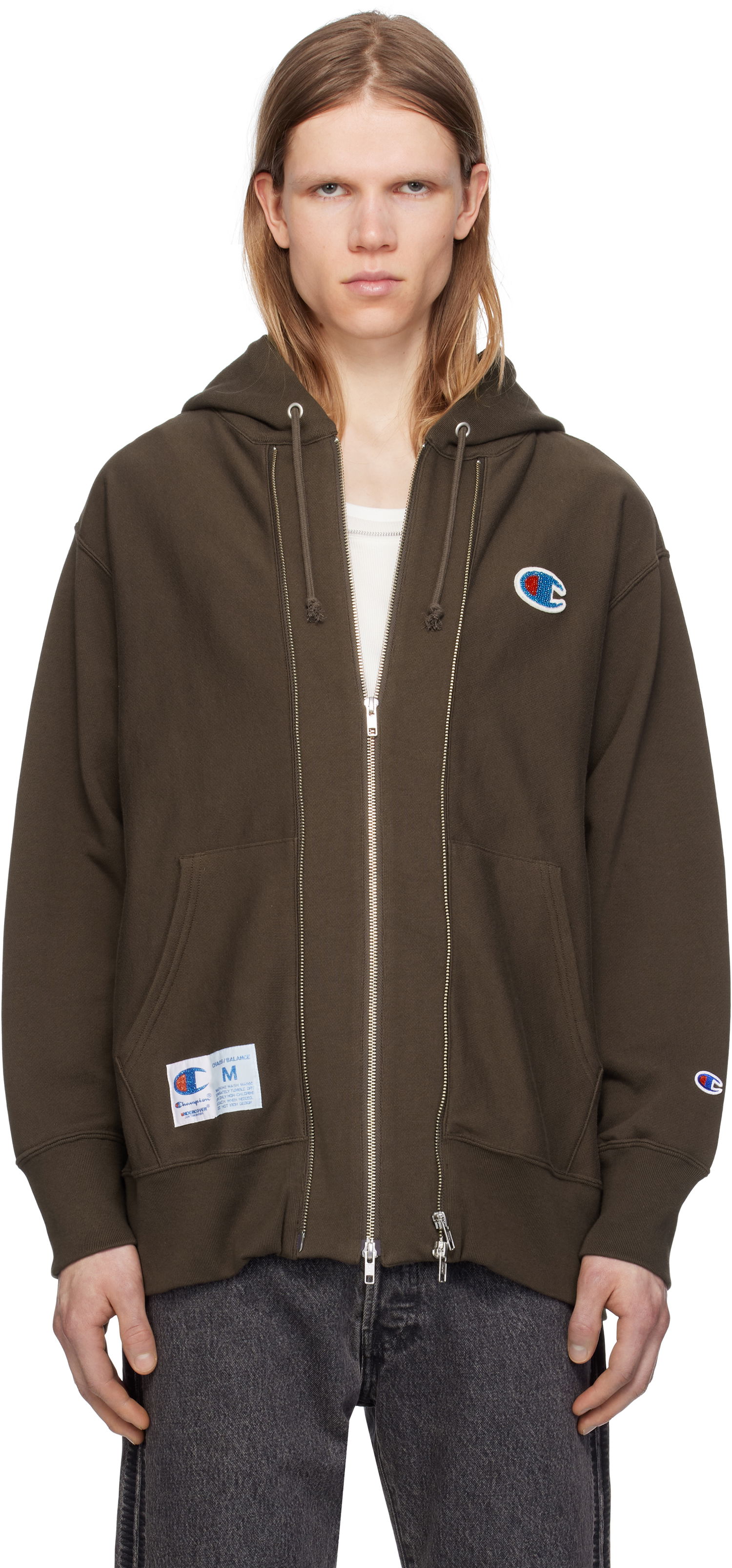 Sweatshirt UNDERCOVER Undercover Champion Edition Zip Hoodie Brun | UC1E4811, 0