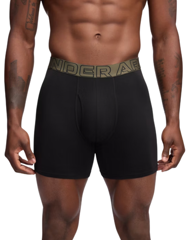 Boksere Under Armour Under Armour Solid 6in 3-Pack Boxer Shorts Grøn | 1383889-005, 1