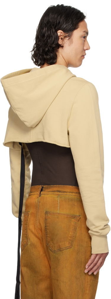 Sweatshirt Rick Owens Rick Owens DRKSHDW Hollywood Cropped Hoodie Beige | DU01E3257 FP, 2