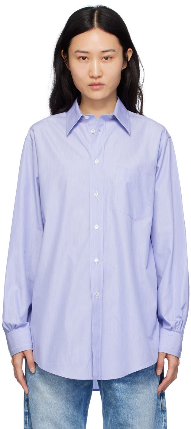 Skjorte Maison Margiela Oversized Shirt Blå | SI0DL0001 S54942