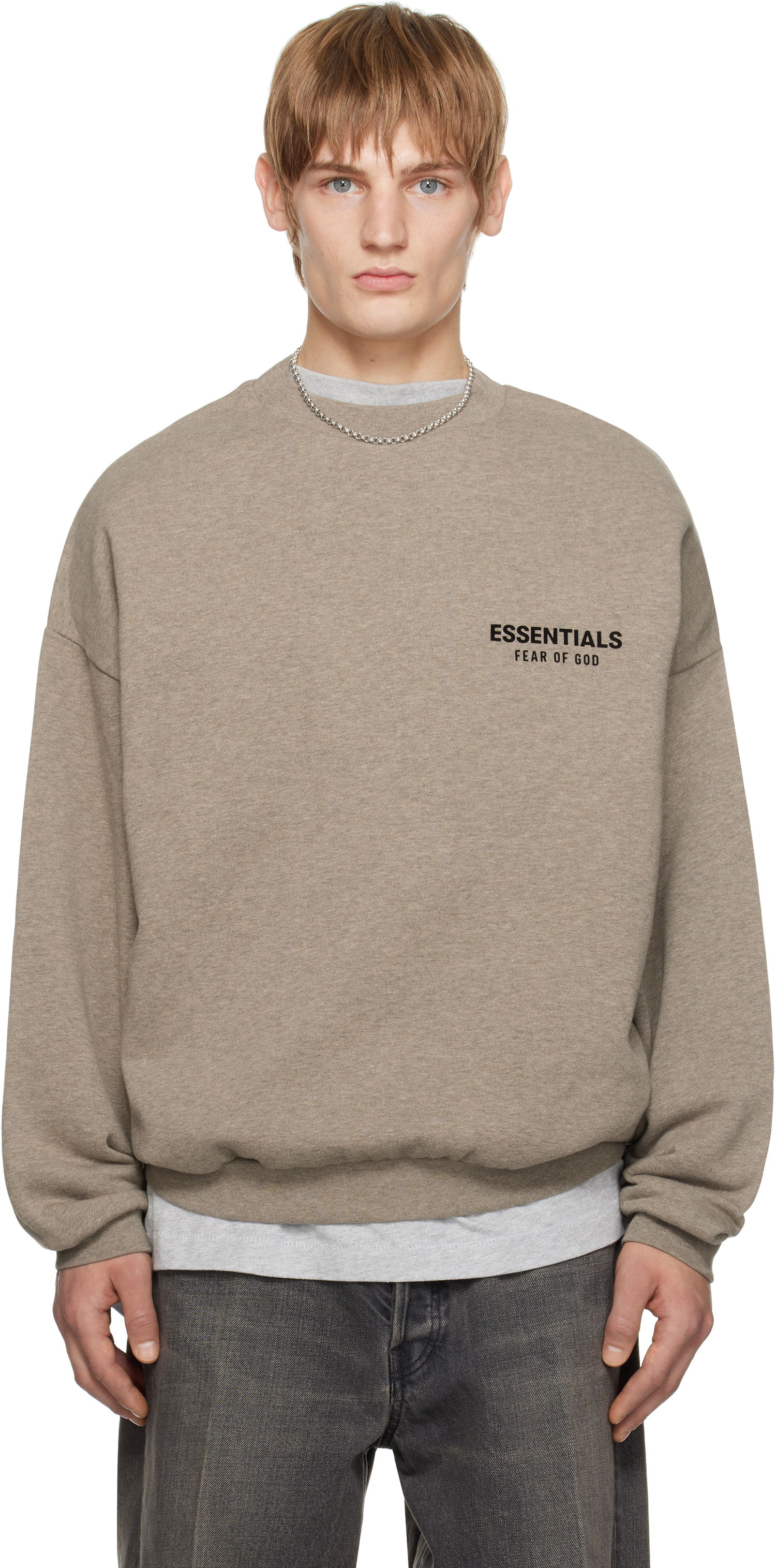 Sweater Fear of God Fear of God ESSENTIALS Fleece Crewneck Sweatshirt Brun | 192HO246269F, 0