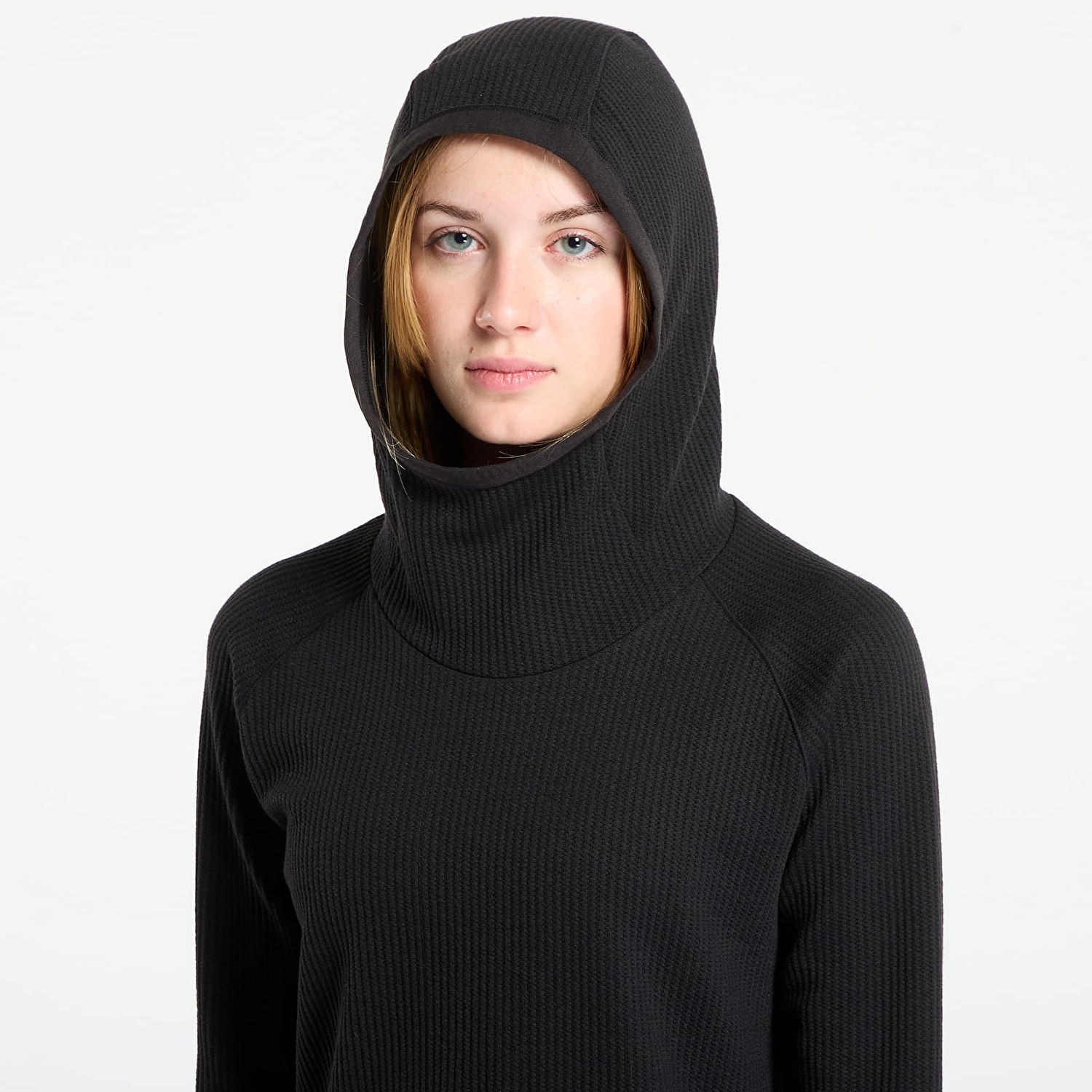 Sweater Craft Grid Hood Ribbed Mock Neck Top Sort | 1916668-999000, 1