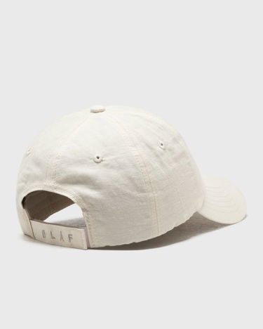 Kasket ØLÅF O L Å F Embroidered Cotton Linen Cap Beige | A210802-OFFWHITE, 3