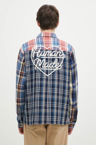 Skjorte Human Made Crazy Check Relaxed Longsleeve Shirt Blå | HM28SH014, 2