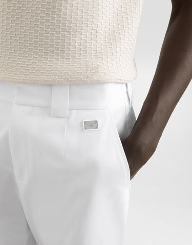 Bukser Dolce & Gabbana Dolce & Gabbana Tailored Cotton Pants Hvid | GP0K3TFUFL3W0800, 3
