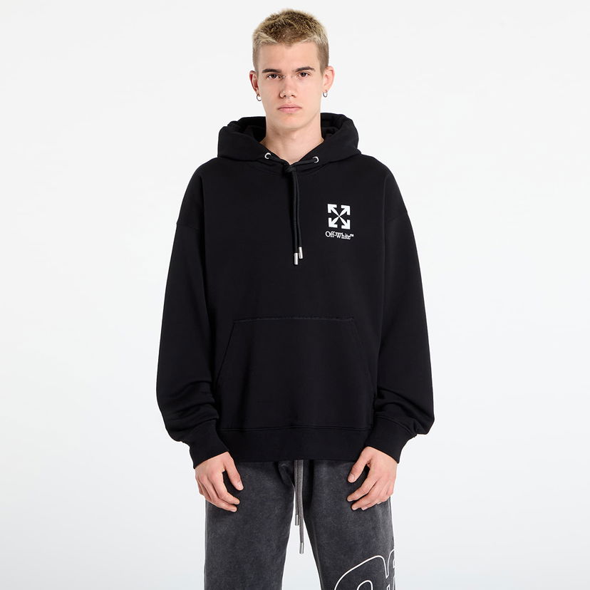Sweatshirt Off-White Off-White Small Arrow Skate Hoodie Sort | OMBB085F25FLE0151001