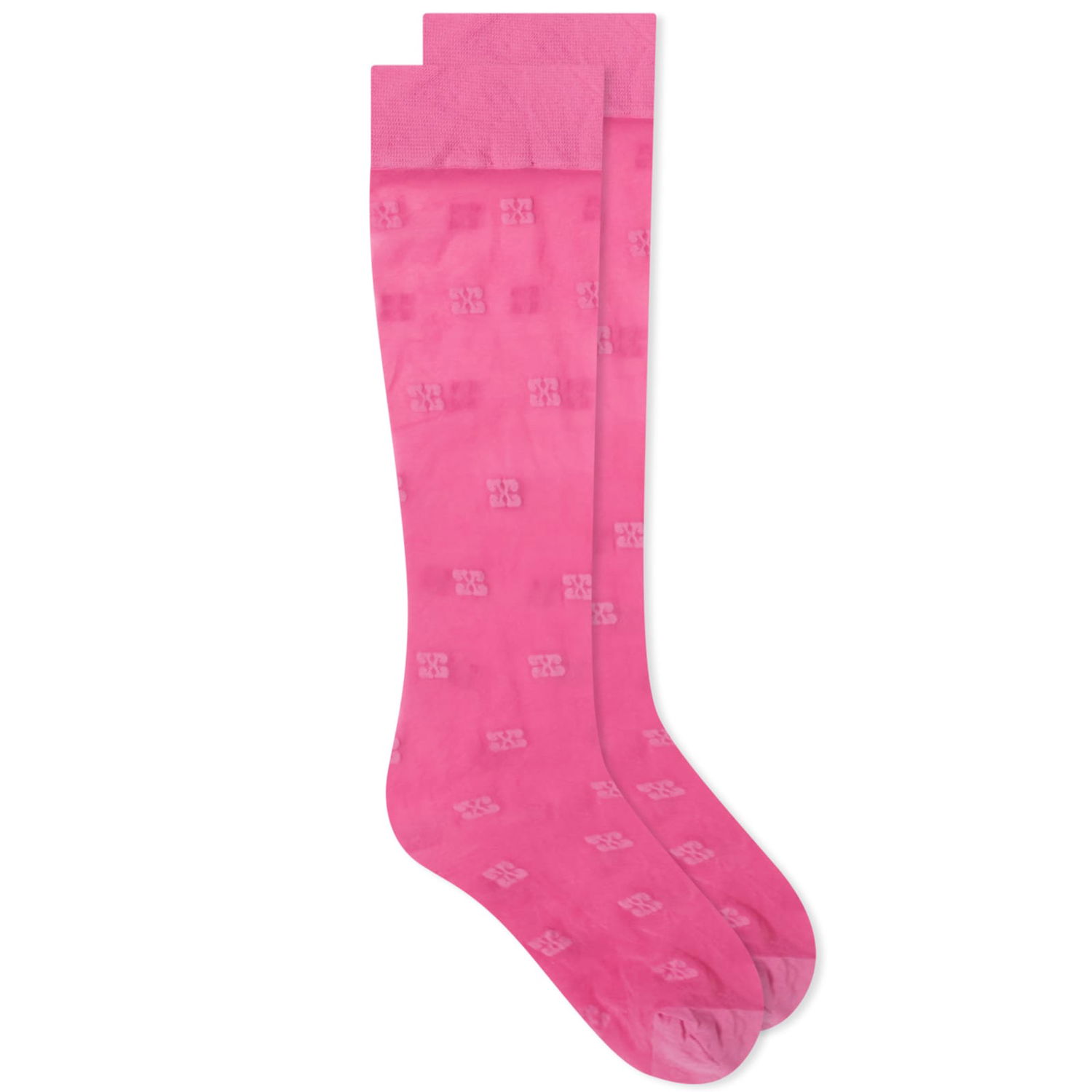 Sokker GANNI Butterfly Lace Socks Lyserød | A5537-483, 0