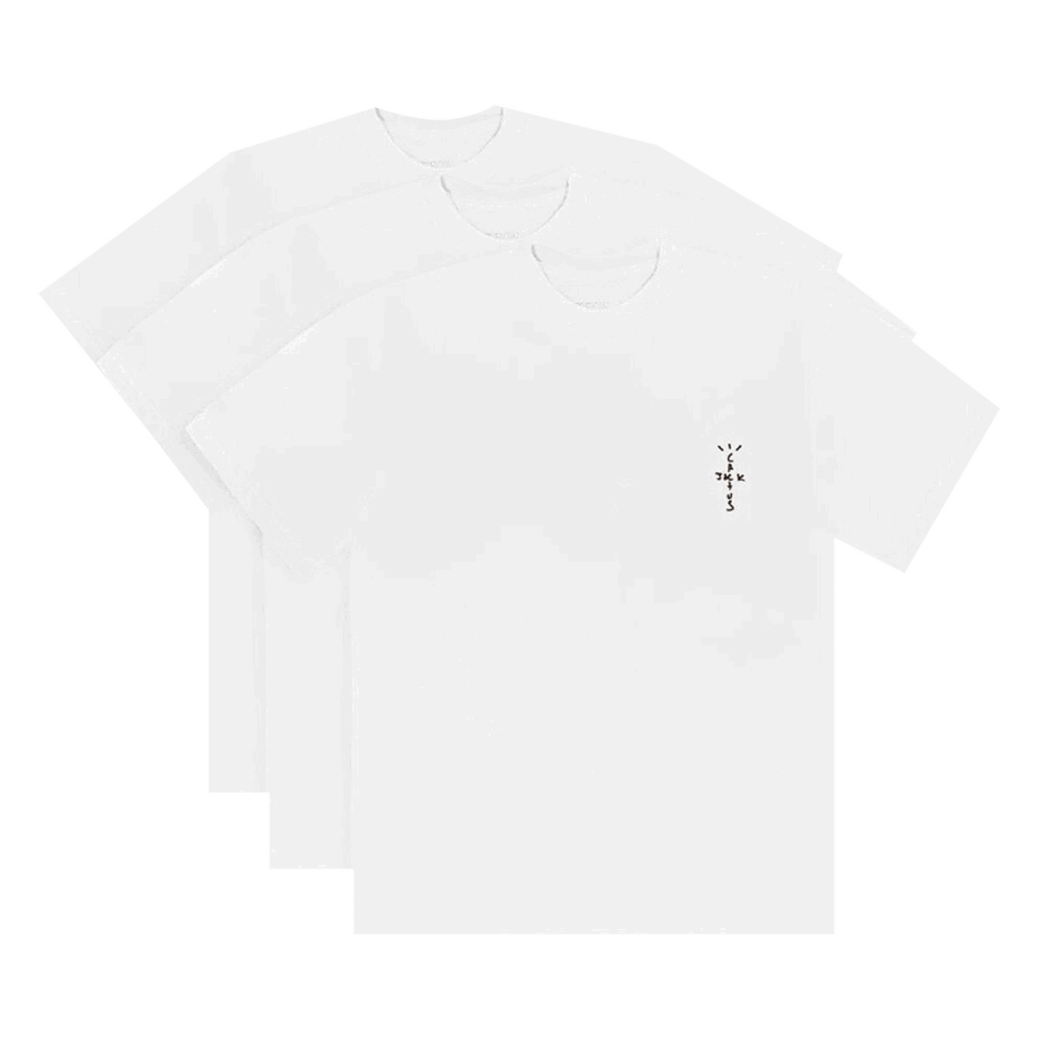 T-shirt Cactus Jack by Travis Scott CJ Tee 3-Pack Hvid | CFMF 3T11 WHIT, 0