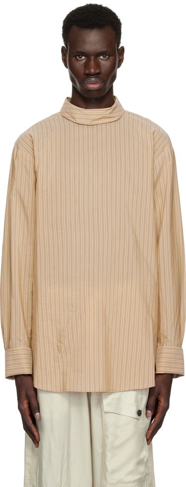 Skjorte Dries Van Noten Dries Van Noten Striped Turtleneck Shirt Beige | 251-020704-1524, 0