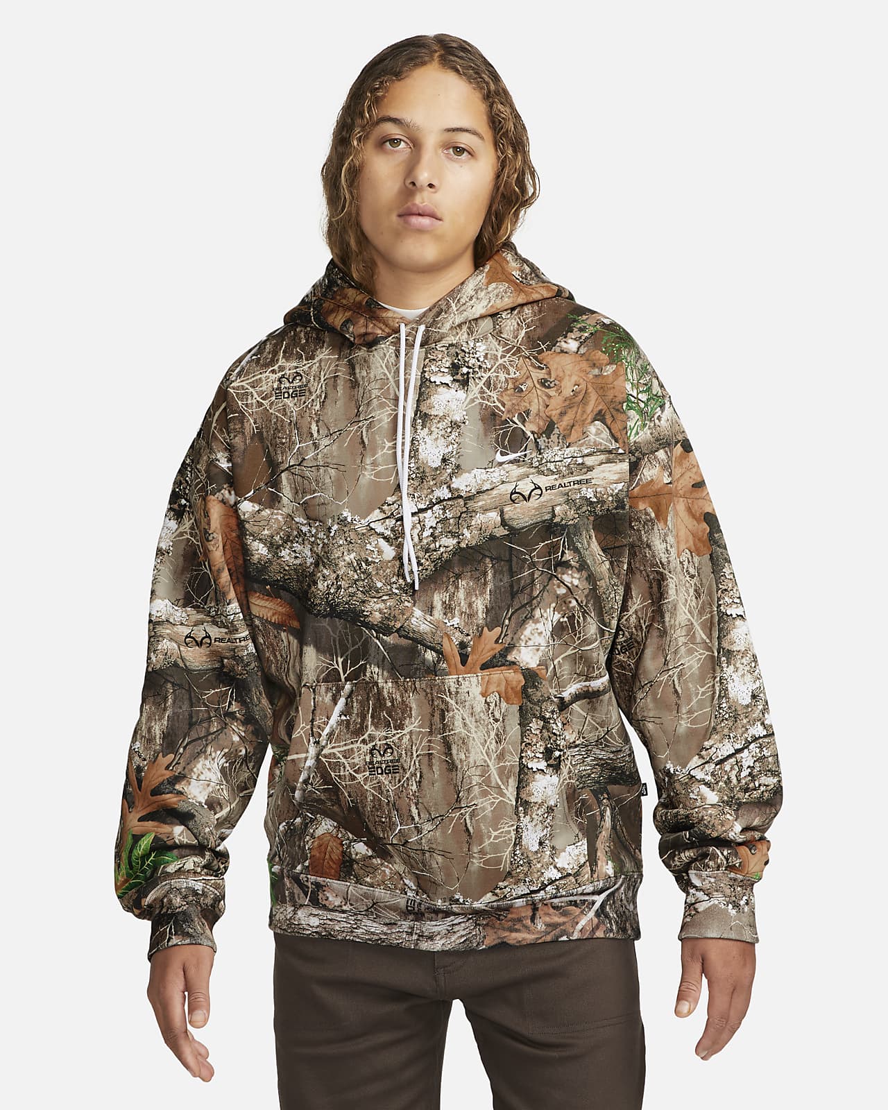 Sweatshirt Nike SB Realtree x Camo Hoodie Brun | DR1026-247, 0