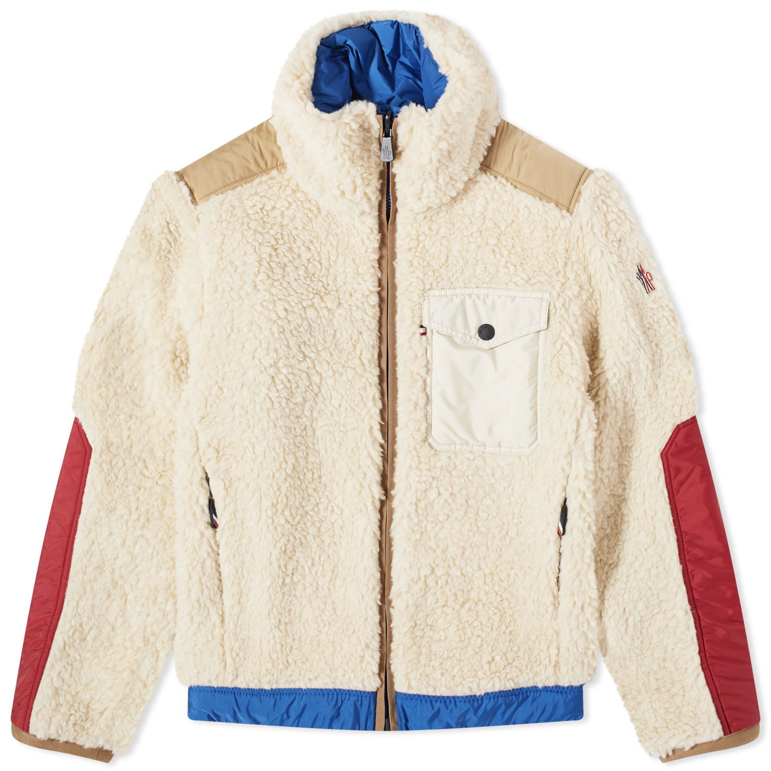 Bomberjakke Moncler Grenoble Plattiers Teddy Fleece Bomber Beige | 1A000-14-899N5-034, 0