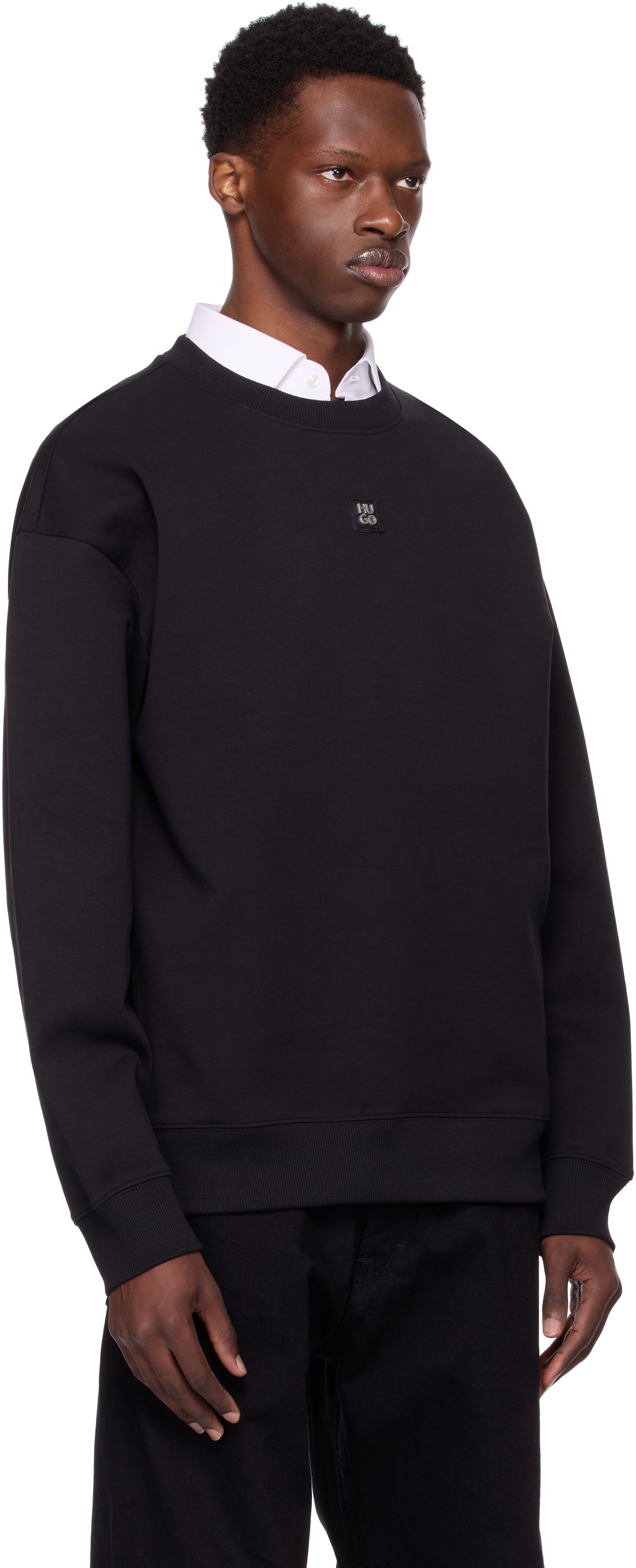 Sweatshirt BOSS Hugo Stacked Logo Sweatshirt Sort | 50533689, 1