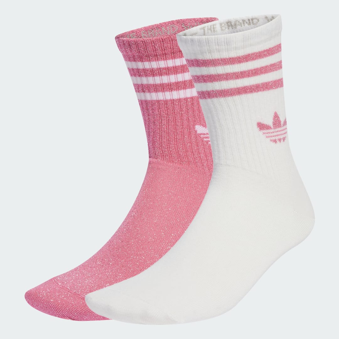 Sokker adidas Performance Glitter Crew Socks 2 Pairs Lyserød | JX5205, 0