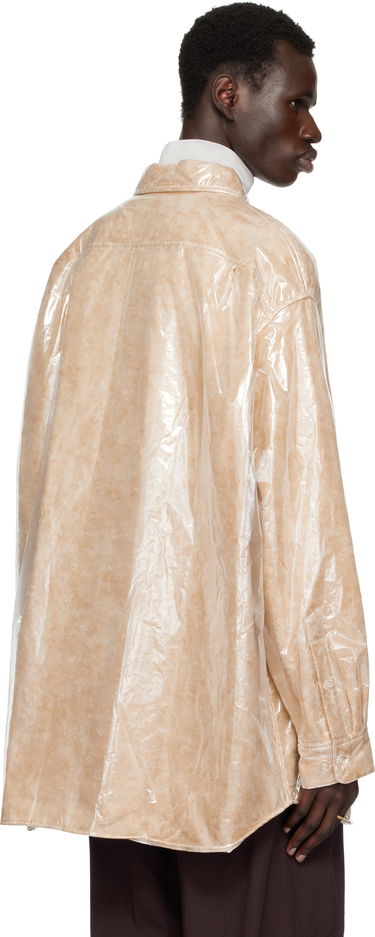 Skjorte Dries Van Noten Dries Van Noten Oversized Puffed Overshirt Beige | 251-020713-1257, 2