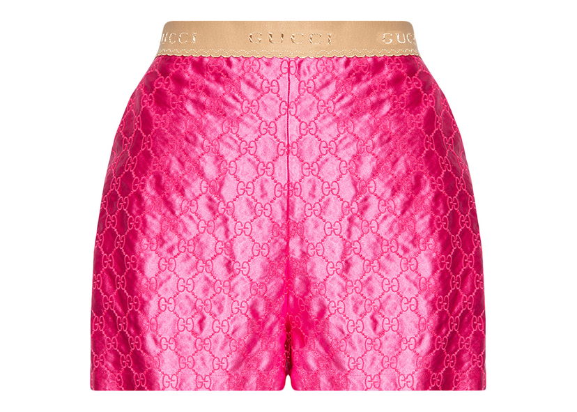Shorts Gucci GG Embroidered Shorts Pink Lyserød | 704217 ZAIDC 5705